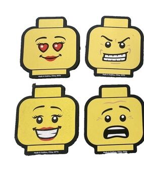 Lego "Minifigure Head Design Coasters" Pack of 4 507623 UNUSED